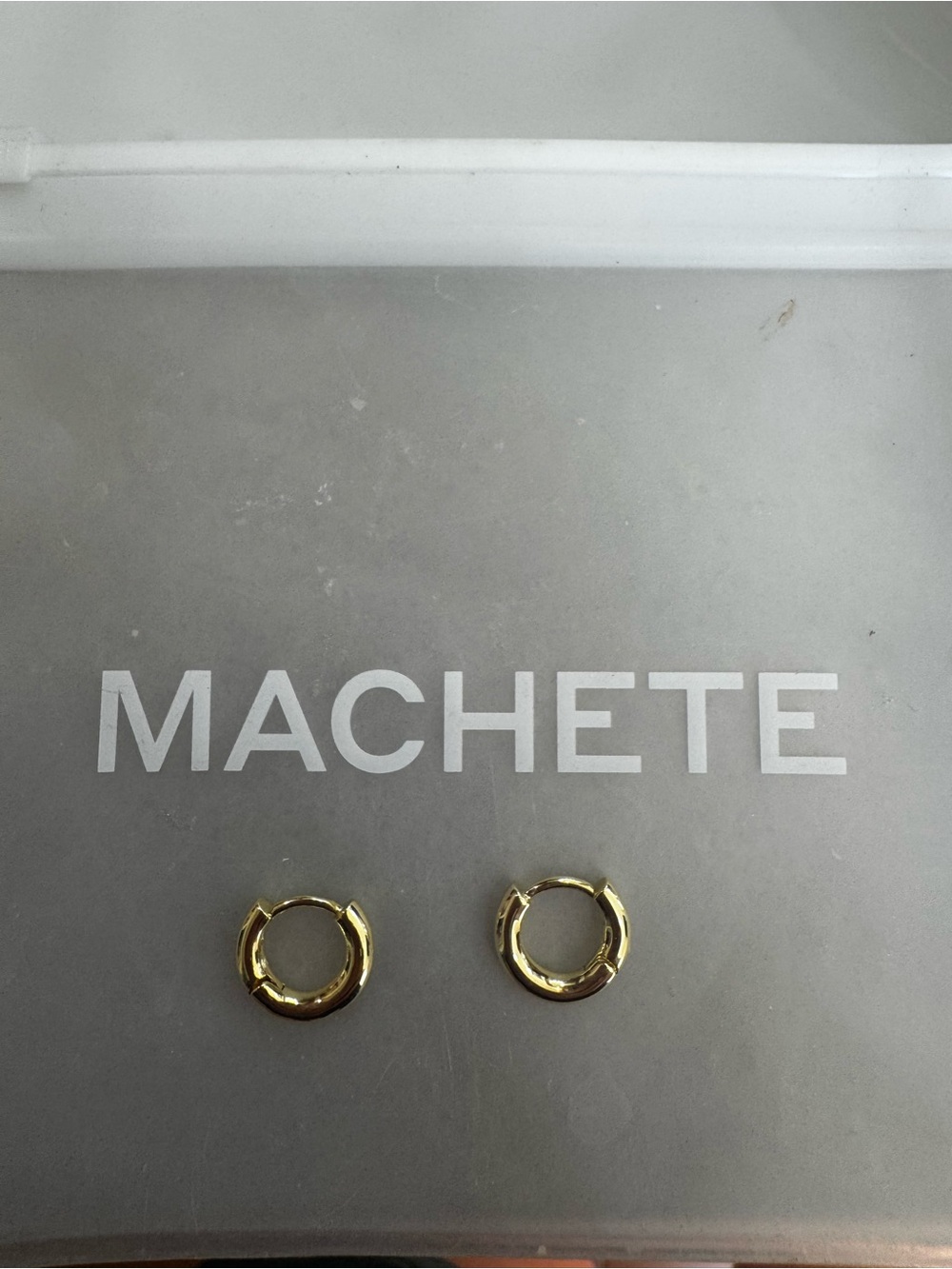 Machete Gold Mini Huggie Hoop Earrings